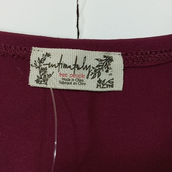 NWT Free Prople Intimately Cap Sleeve Seamless Cami Small Plum Wine FP1033 - Picture 9 of 9